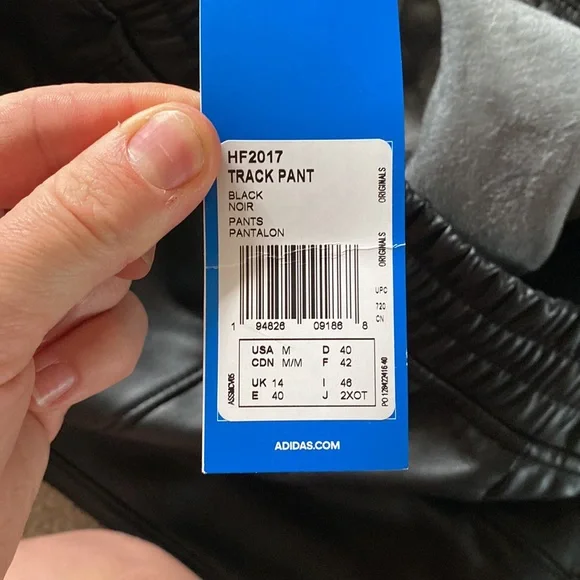 ADIDAS PLEATHER TRACK PANT- with convertible shorts via snaps, and split ankle - Picture 5 of 5